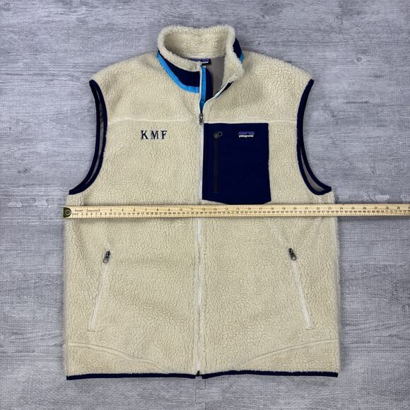 NEW Patagonia Classic Retro-X Deep Pile Sherpa Vest Men XL Beige Full-Zip Fleece - Picture 3 of 11